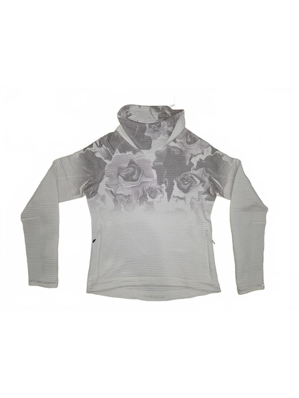 Adidas Energy Running White Floral Gradient Activewear Jacket Size S